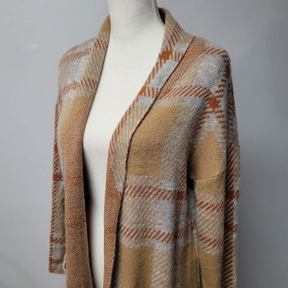 Andree by Unit Long Cardigan Sweater Brown Fall Soft Womens Small Earthy Cottage - Picture 2 of 12